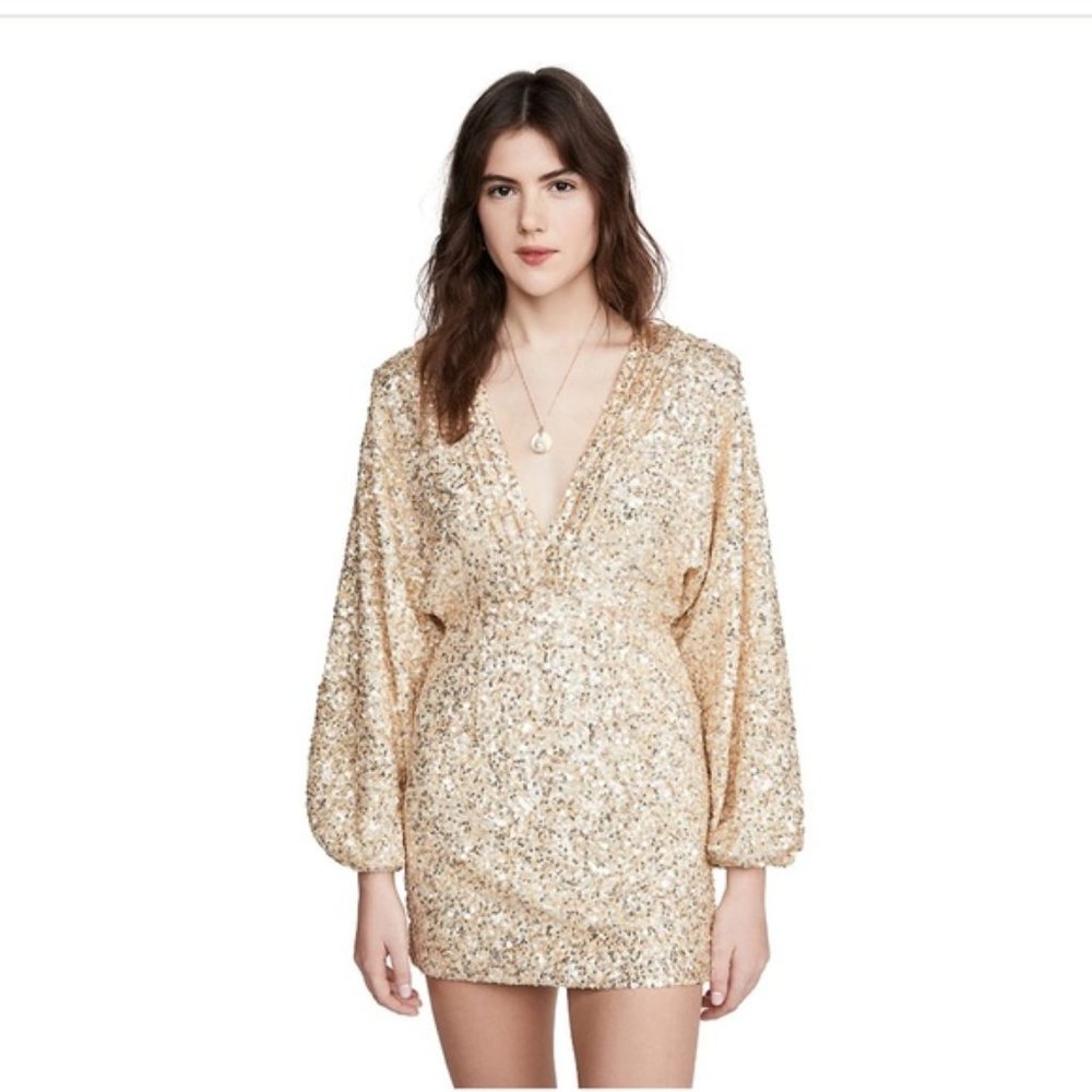 Women Retrofete Dress - Aubrielle Dress in Gold